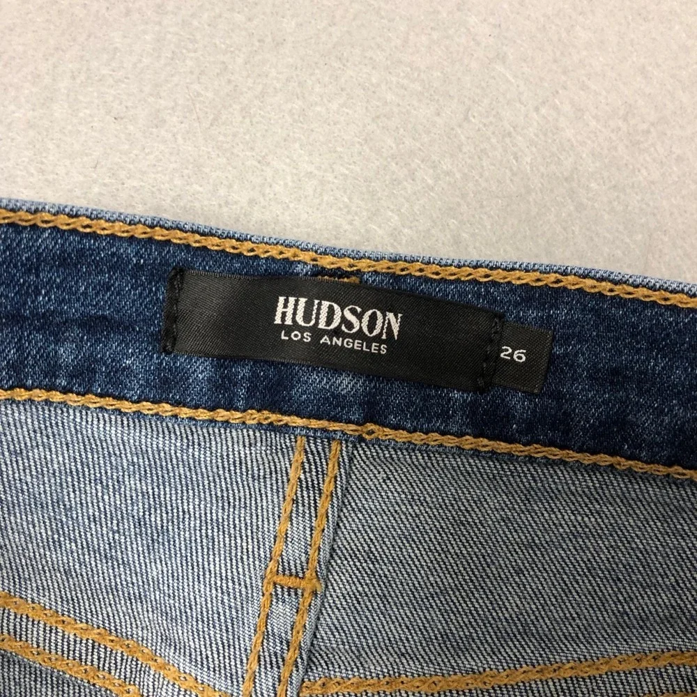 Hudson Gemma Shorts‎ Womens 26 2 Blue Denim Cut Off Distressed Festival Summer
